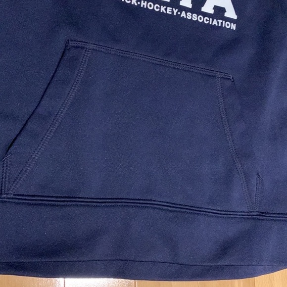 Boys ATC Navy Blue Stanley Stick Hockey Association hoodie & Short Sleeve- sz YM - Picture 12 of 16